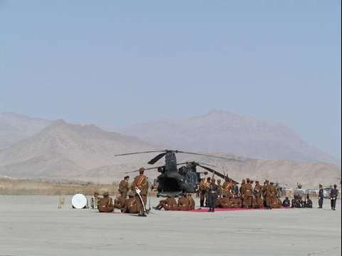 Der Hubschrauber CH 53 in Kabul